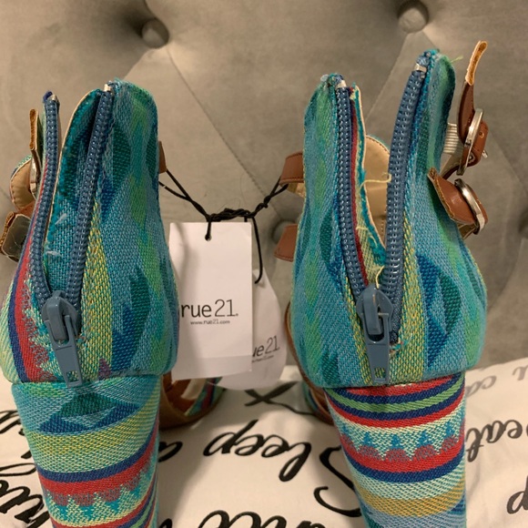 Rue21 multi colored heels - Picture 2 of 2